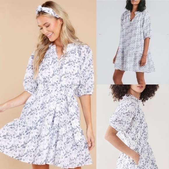 Cleobella Dresses & Skirts - Cleobella NWOT Nevah Floral Puff Sleeve Mini Dress In Killarney Print Sz Small